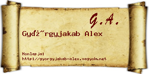 Györgyjakab Alex névjegykártya
